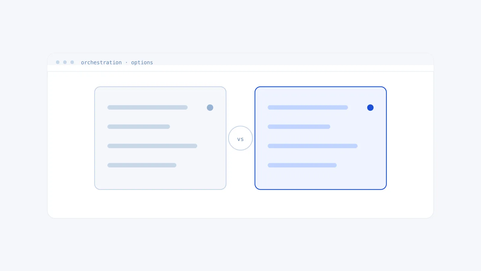 Two container orchestration options compared side by side